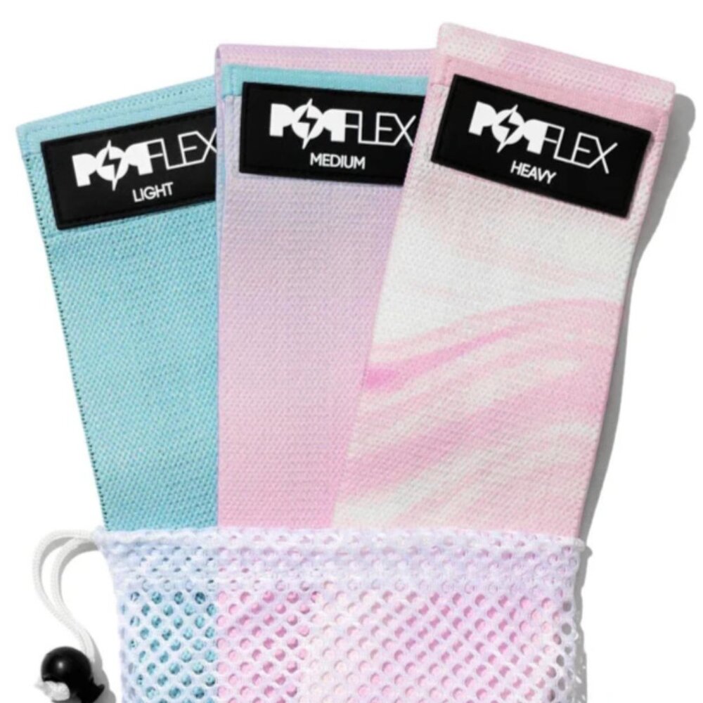 New Popflex Cotton Candy Booty Band Set exercise resistance set